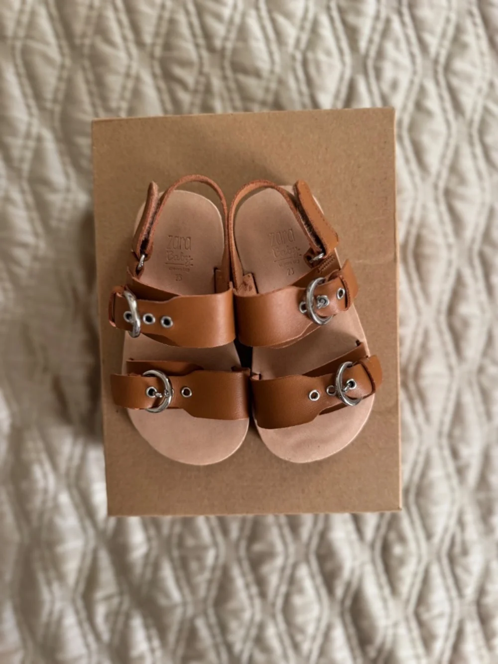 Zara Toddler Sandal - Leather Chestnut EU 23